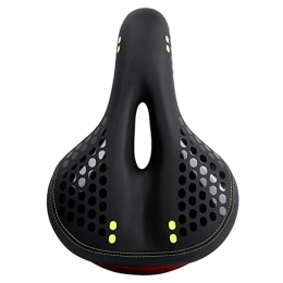 YQ&TL Spares Memory Sponge Bike Saddle, Mountain Bike Seat, Breathable Comfortable Cycling Seat Cushion Pad, Ergonomic saddle sitting, with taillight, Fit Most Bikes Yellow