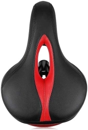 MGIZLJJ Mountain Bike Seat MGIZLJJ Bicycle Seat, Memory Foam Bicycle Saddle with Taillight, Padded Leather Mountain Bike Seat, Non-Slip Soft Breathable Double Spring Design, for Road Bikes & Mountain Bike (Color : Red)