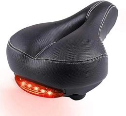 MGIZLJJ Spares MGIZLJJ Bicycle Seat, Mountain Road Bike Seat, Memory Foam Padded Leather Waterproof, with Taillight Dual Spring Designed Soft Breathable Fit Most Bikes