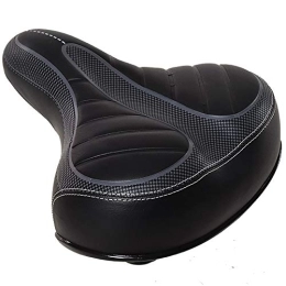 MICEROSHE Mountain Bike Seat MICEROSHE Thick Bicycle Cushion Riding Equipment Seat Soft Mountain Bike Saddle Stripe Bicycle Seat Excellent Touch (Color : Black, Size : 26x21cm)