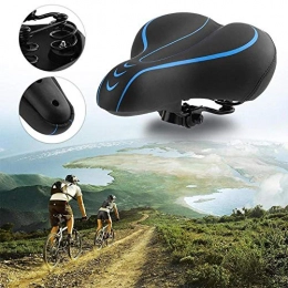 MMFHG Mountain Bike Seat MMFHG Bicycle seat Soft Mountain Bike Saddle Black Thicken Wide Pu Leather Bicycle Seat Pad Shock-Absorbent Mtb Bicycle Saddle Cycling Accessories