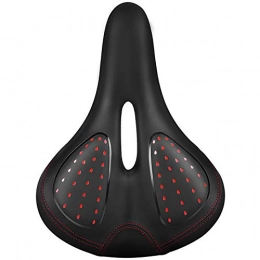 MOMIN Mountain Bike Seat MOMIN Bike Saddle Professional Bicycle Seat Saddle Soft and Breathable Mountain Bike Silicone Saddle with Tail Light Mountain Bike (Color : Red, Size : 26x19cm)