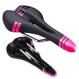 luckiner Mountain Bike Seat Mountain Bike Cushion Mountain Bike Hollow Seat Cushion Bicycle Saddle Cover Bicycle Accessories Black and Pink