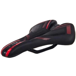 Vests Spares Mountain Bike Saddle, Hollow Breathable Design PU Leather Bicycle Saddle Riding Equipment Accessories Suitable for Mountain and Road Bikes Mountain Bike Seat Red
