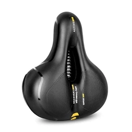 BINCIBH Mountain Bike Seat Mountain Bike Saddle, Mountain Bike Seat 3D Bicycle Saddle Cover Men Women MTB Road Cycle Saddle Covers Hollow Breathable Comfortable Soft Cycling Seatsoft Bike Seat Bicycle Seat ( Color : Yellow )