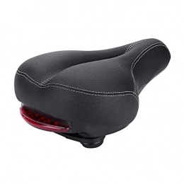 Ejoyous Spares Mountain Road City Bike Saddle with Tail Light, Shock Proof Bicycle Saddle with Soft Memory Cushion, Dual Spring Waterproof Non-slip Bike Saddle Seat for Mountain City and Road Bike