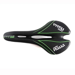 Gneric Spares MTB Bicycle Saddle Ultralight Mountain Bike Seat Ergonomic Comfortable Wave Road Bike Saddle Cycling Seat Bicycle saddle (Color : Black green, Size : One size)