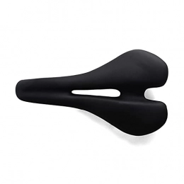 MTB Bike Saddle Lightweight Bicycle Seat PU Leather Soft Road Bicycle Saddle Breathable Racing Cycling Parts Bicycle seat (Color : Black)