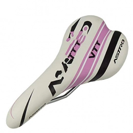 O-Mirechros Mountain Bike Seat MTB Mountain Bicycle Cycling Parts Pain-Relief Rail Synthetic Leather Comfort Saddle Seat White Pink