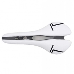 MTYD Spares MTYD Bicycle saddle, full carbon fiber material, hollow light breathable saddle, suitable for mountain bike, city road car white.