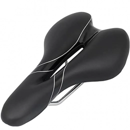 MxZas Spares MxZas Waterproof Bike Saddle Padded Seat Cushion Bicycle Saddle Double Rear Wing Hollow Center Riding Cushion Comfortable Replacement (Color : Black, Size : 27.5x16cm)