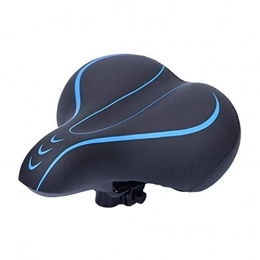 N\A Mountain Bike Seat  Bike Front Seat Mat，Comfortable Shock Absorption Simple Bicycle Saddle Bike Seat for Woman Male Waterproof Leather Bicycle Seat (Color : Blue)