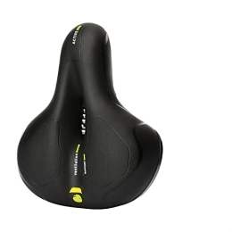 NIMUDU Mountain Bike Seat NIMUDU Mountain Bike Seat, Gel Bike Seat MTB Bike Bicycle Saddle Rail Hollow Breathable Absorption Rainproof Soft Memory Sponge Casual Off-road Cycling Seat (Color : Yellow)