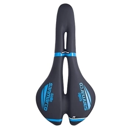 NIMUDU Mountain Bike Seat NIMUDU Mountain Bike Seat, Gel Bike Seat Wide MTB Bicycle Saddle Silicone Skidproof Saddle Road Bike Saddle Bicycle Seats Hollow Soft PU Leather (Color : Selle Blue)