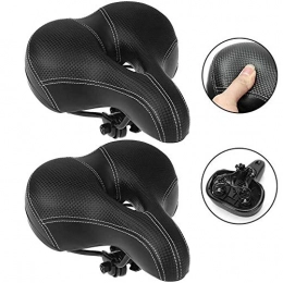 None Spares None 2PCS Black Gel Bike Seat, Bicycle Saddles Cushion Dual Spring Designed Memory Foam Padded Giant Bicycle Seat for Road Mountain Bike Cycling