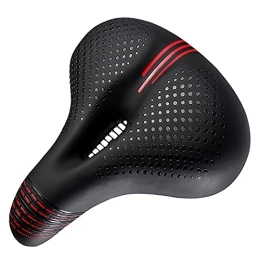 NXW Mountain Bike Seat NXW Bike Seat With Central Relief Zone And Ergonomics Design Bicycle Saddle With Dual Shock Absorbing Ball For Women Men Stationary / Exercise / Indoor / Mountain / Road Bikes, Red
