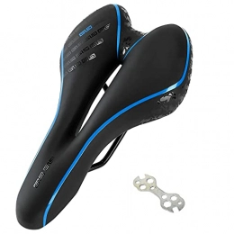 NXW Spares NXW Comfort Bike Seat Comfortable Gel Bicycle Saddle Replacement Soft Padded with Shock Absorbing Waterproof for MTB Mountain Bike Road Bike Exercise Bike Men Women and Ladies, Blue
