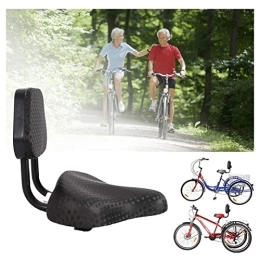 OONYGB Mountain Bike Seat OONYGB Extra Wide Comfort Bicycle Saddle, Bicycle Saddle Seat with Backrest, Universal Wider Bicycle Backrest Saddle Seat for Mountain Bike, Road Bicycle, Soft Comfortable Backrest Tricycle Seat