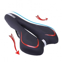 OUTEYE Spares OUTEYE Hollow Bicycle Saddle PVC Soft Reflective Shock Absorbing MTB Cycling Seat for Road Mountain Bike Bicycle Accessories Bicycle Seat