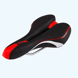 Pessica Mountain Bike Seat Pessica Bicycle comfortable thickened saddle Mountain bike PU leather seat saddle Hollow ventilation and breathable bicycle seat 280 * 140mm, E