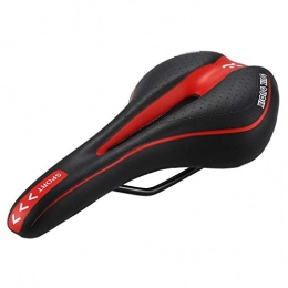 Piore Spares Piore Bicycle saddle Ultralight PU Leather Surface Silica Filled Gel Comfortable Road Mountain MTB Bike seat Cycling Cushion Pad, Red