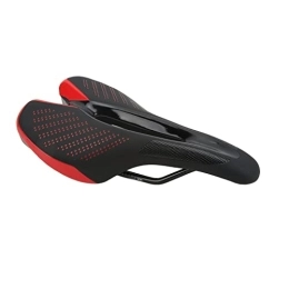 plplaaoo Spares plplaaoo Bike Seat, Bicycle Seat for Men Women With Taillight, Soft Comfortable Bike Saddle Cushion, Mountain Bike Seat, Bicycle Saddle for Mtb Road, Bikes Saddle for Exercise and Road(black&red)
