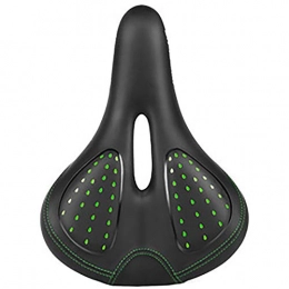 Gyubay Mountain Bike Seat Popular Bicycle Cushion Bicycle Seat Saddle Seat Mountain Bike Silicone Saddle with Tail Light Comfortable Experience (Color : Green, Size : 26x19cm)