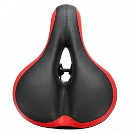 PovKeever Mountain Bike Seat PovKeever Bicycle Reflector Saddle Mountain Road Bike Wide Big Bum Padded Comfy Soft Seat Cushion Riding Equipment Hollow Cruiser Bike Parts