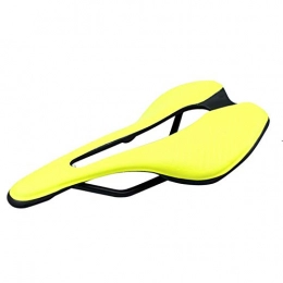 PPCAK Bicycle Saddle comfort road MTB mountain Bike cycling saddle seat cushion bike leather saddle pad (Color : Yellow)