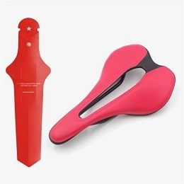 PPCAK Mountain Bike Seat PPCAK Comfort Bicycle Saddle 250-148mm Road Mtb Mountain Bike Seat Selle Wide Saddle Cycling Men Bike Part Accessories (Color : Red)