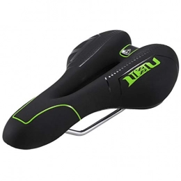 PPLAS Mountain Bike Seat PPLAS Bicycle Saddle Breathable Hollow Out MTB Road Bike Soft Seat Pain-Relief Thicken Comfortable Shockproof Bicycle Cushion Seat (Color : Green)