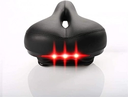 Hmmsnzy Mountain Bike Seat Professional Soft Bike Saddle， Comfortable Bicycle Seat Cushion, Wide Seat Cushion with LED Lamp Beads. Suitable for Indoor / Outdoor Bicycles with Multiple Lighting Methods (Upgraded), a Bicycle Saddle