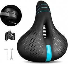 Hmmsnzy Mountain Bike Seat Professional Soft Bike Saddle， Comfortable Bicycle Seat Cushion, with Double Shock-Absorbing Foam Cushion, with Taillights, Waterproof, Soft, Breathableseat Cushion, Universal, A Bicycle Saddle for MTB,