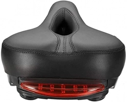 Hmmsnzy Mountain Bike Seat Professional Soft Bike Saddle， Comfortable Breathable Bicycle Saddle with LED Taillight Professional Road MTB Gel Comfort Bike Seat Safety Shockproof Pad Bicycle Saddle for MTB, Spinning Bikes