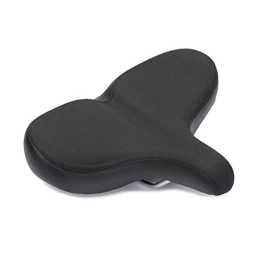 PUJUFANG-PHONE CASE Spares PUJUFANG-PHONE CASE Widened Bike Saddle Soft Bicycle Saddle Comfortable Front Seat Mat Breathable Seat Cushion for Bike Mountain Bike MTB (Color : Black)