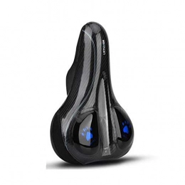 Qiaoxianpo01 Spares Qiaoxianpo01 Bicycle Seat, Mountain Bike Seat, Thick Silicone Hollow Seat, Universal Mountain Road Bike Seat Cushion, wear-resistant tensile PU (Color : Blue, Size : 27.5 * 20.5cm)