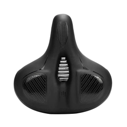Qiebenav Bicycle cushion Bike Saddle Soft Thicken Breathable Widened Shock Absorption Mountain Bicycle Big Butt Seat Black