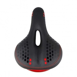 Qiutianchen Mountain Bike Seat Qiutianchen Bicycle Seat Mountain Road Bike Saddle Hollow with Taillight Warning Light Thickened Riding Cushion for Mountain Bike Road Bike (Color : Red)