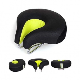 Qivor Spares Qivor No Nose Saddle Bicycle Seat Super Soft Thickened Bicycle Riding Accessories Shock Absorption And Comfortable (Color : Green)