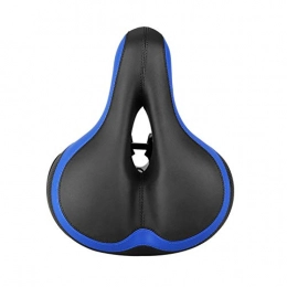 Qivor Mountain Bike Seat Qivor Soft MTB Bicycle Saddle Thick Sponge Shock Absorbing Bicycle Seat Cycling Seat With Reflective Sticker Bicycle Accessoriess (Color : Blue)