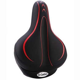 QLZDQ Mountain Bike Seat QLZDQ Saddle Professional Level Bike Seat Bicycle Seat Soft Inflatable Breathable And Wear Resistant Shock Absorber Ball for Men Comfort (Color : RED)