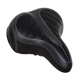 QSCTYG Spares QSCTYG Bicycle Seat Bicycle Cushion, Striped Bicycle Saddle, Comfortable and Soft Bicycle Cushion, Mountain Bike Saddle bicycle saddle (Color : Black)