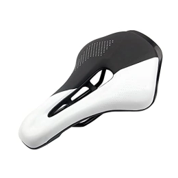 QSMGRBGZ Mountain Bike Seat QSMGRBGZ Bike Seat - Mountain Bike Saddle with Central Relief Zone, Comfort Bicycle Equipment Parts for MTB / Road / Exercise Bike(Unisex), black white