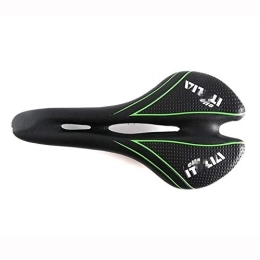 Queanly Mountain Bike Seat Queanly MTB Bicycle Saddle Ultralight Mountain Bike Seat Ergonomic Comfortable (Color : Green)