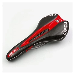 QUQU Spares QUQU bike seat Bicycle Saddle MTB Mountain Bike Carbon Fiber Saddle Road Cushion (Color : BLACK RED)