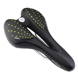 RatenKont Mountain Bike Seat RatenKont Bicycle Saddle Hollow Cushion Breathable PU Leather Comfortable Shockproof Road MTB Bike Saddle Parts GREEN