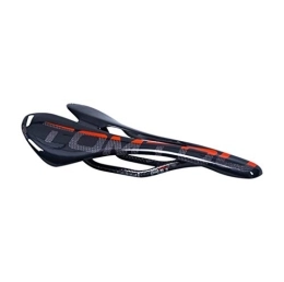 RatenKont Spares RatenKont Full 3K Carbon Road / Mountain Bicycle Saddle Bike Parts 270 * 143Mm Oval Seat Glossy black Red