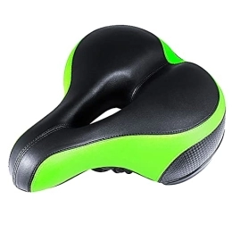 RENBING Mountain Bike Seat RENBING Bicycle Saddle, Oversized Padded Seat Riding Gear Accessories, Ergonomically Designed Seat Cushion, Dirt Resistant, Breathable, Suitable for Sports / road / mountain Bike (Color : Green)