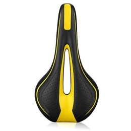 RENBING Spares RENBING Mountain Bike Hollow Hole Saddle, Thickened Saddle, Ergonomically Designed Seat Cushion, Dirt-resistant and Breathable, for Mountain Biking (Color : Yellow)