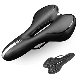 Zasole Spares Replacement Bicycle Saddle, Comfortable Padded Soft Bike Cushion, Universal Fit Bicycle Seat for Women Men - Dual Shock Absorbing, Black